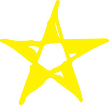 yıldız simgesi el çizimi işaret sembolü tasarımı