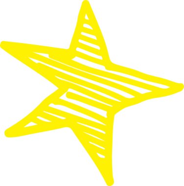 yıldız simgesi el çizimi işaret sembolü tasarımı