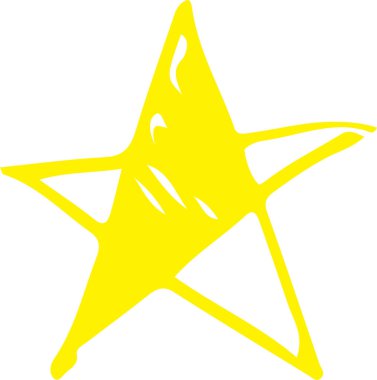 yıldız simgesi el çizimi işaret sembolü tasarımı