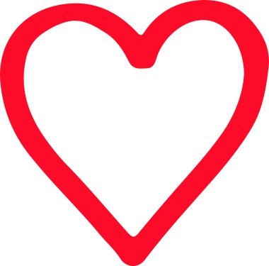 El çizimi kalp simgesi tasarımı