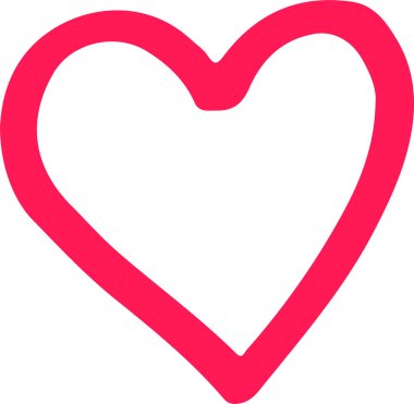 El çizimi kalp simgesi tasarımı