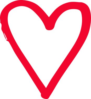 El çizimi kalp simgesi tasarımı