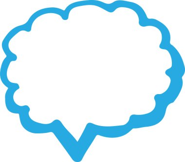 Konuşma Baloncuğu el resmi simge tasarımı