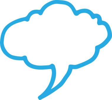 Konuşma Baloncuğu el resmi simge tasarımı