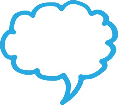 Konuşma Baloncuğu el resmi simge tasarımı