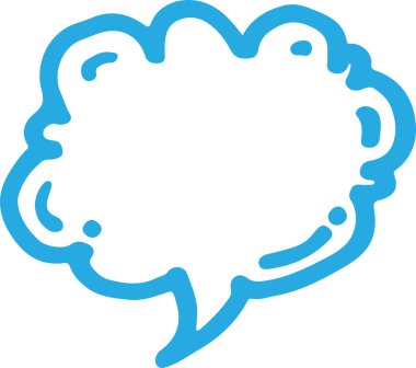 Konuşma Baloncuğu el resmi simge tasarımı