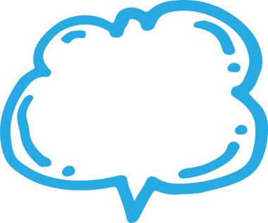 Konuşma Baloncuğu el resmi simge tasarımı