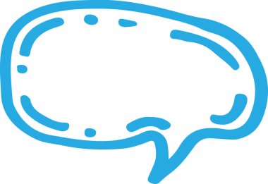 Konuşma Baloncuğu el resmi simge tasarımı