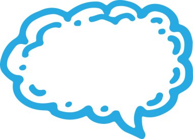 Konuşma Baloncuğu el resmi simge tasarımı