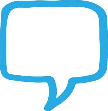 Konuşma Baloncuğu el resmi simge tasarımı