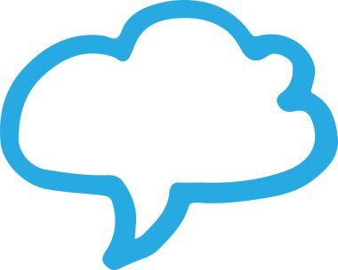 Konuşma Baloncuğu el resmi simge tasarımı