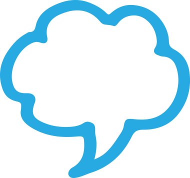 Konuşma Baloncuğu el resmi simge tasarımı