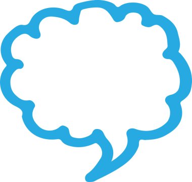 Konuşma Baloncuğu el resmi simge tasarımı