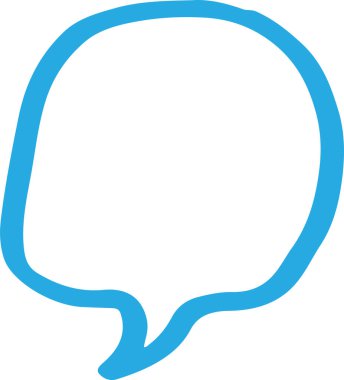 Konuşma Baloncuğu el resmi simge tasarımı