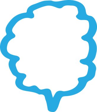 Konuşma Baloncuğu el resmi simge tasarımı