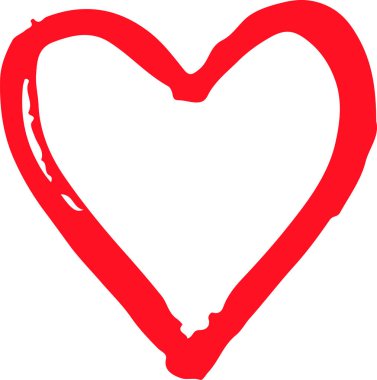 El çizimi kalp simgesi tasarımı