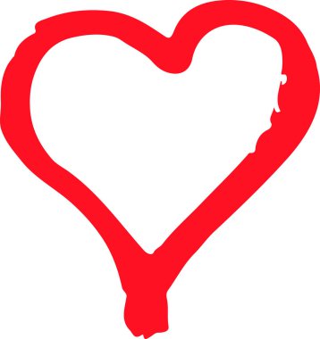 El çizimi kalp simgesi tasarımı