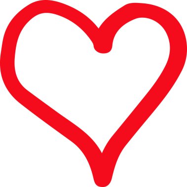 El çizimi kalp simgesi tasarımı