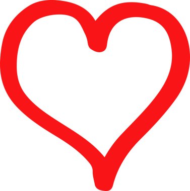 El çizimi kalp simgesi tasarımı