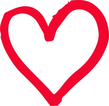 El çizimi kalp simgesi tasarımı