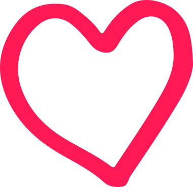 El çizimi kalp simgesi tasarımı