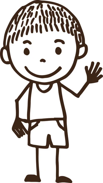 Hand Drawn Kid Cartoon Sign Design — Wektor stockowy