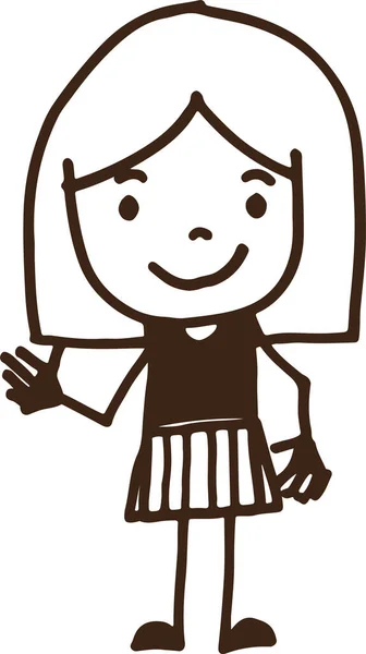 Hand Drawn Kid Cartoon Sign Design — ストックベクタ