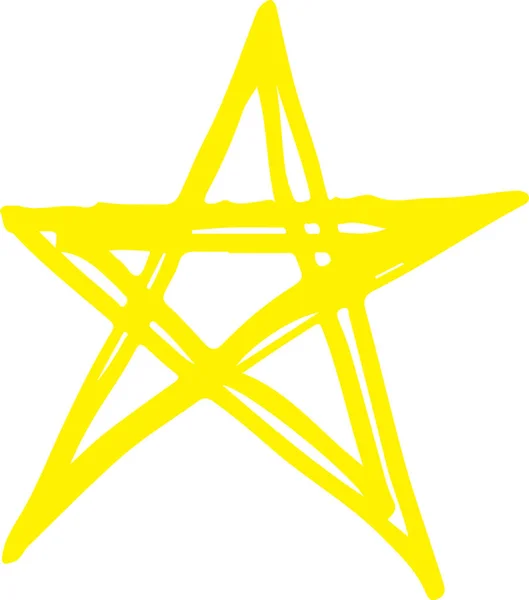 Star Icon Hand Draw Sign Symbol Design — 스톡 벡터