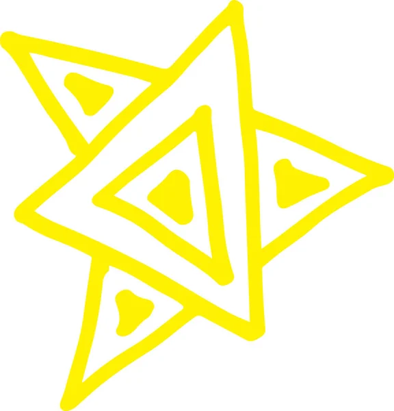 Star Icon Hand Draw Sign Symbol Design — стоковый вектор