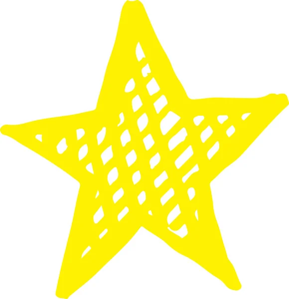 Estrella Icono Mano Dibujar Signo Símbolo Diseño — Vector de stock