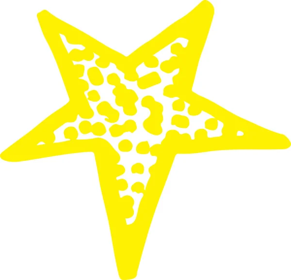 Estrella Icono Mano Dibujar Signo Símbolo Diseño — Archivo Imágenes Vectoriales