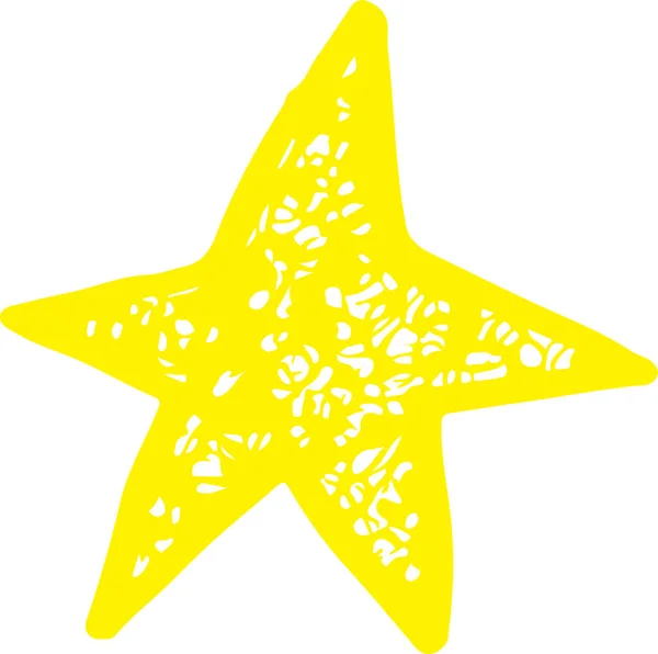 Star Icon Hand Draw Sign Symbol Design — Διανυσματικό Αρχείο