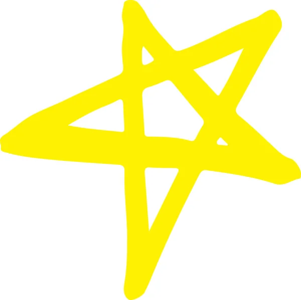 Star Icon Hand Draw Sign Symbol Design - Stok Vektor