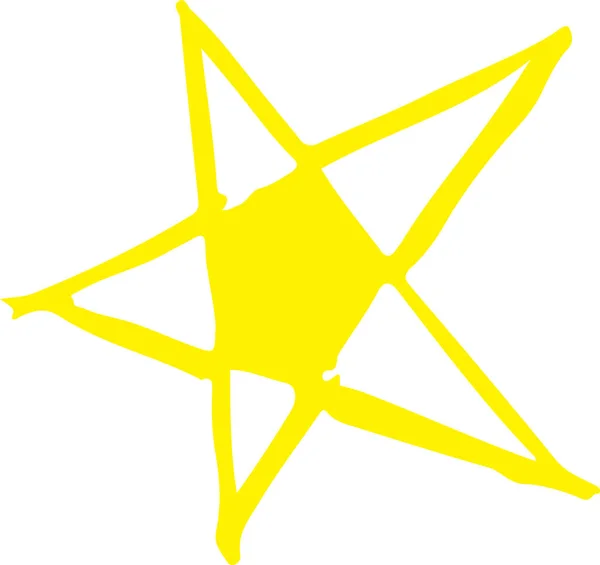 Star Icon Hand Draw Sign Symbol Design — стоковый вектор