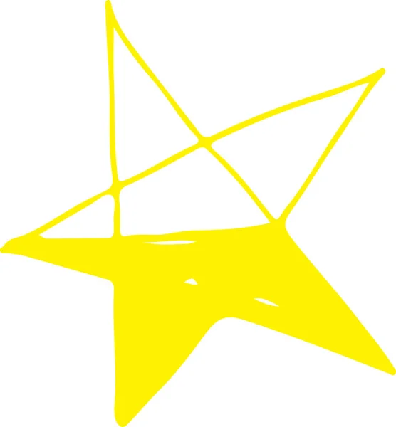 Yıldız Simgesi Çizimi Işaret Sembolü Tasarımı — Stok Vektör