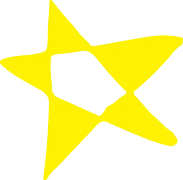 Star Icon Hand Draw Sign Symbol Design — 스톡 벡터