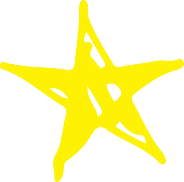Star Icon Hand Draw Sign Symbol Design — Vector de stock