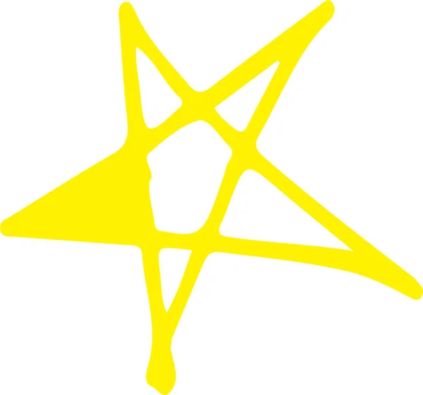 Csillag Ikon Kéz Sorsolás Jel Szimbólum Tervezés — Stock Vector