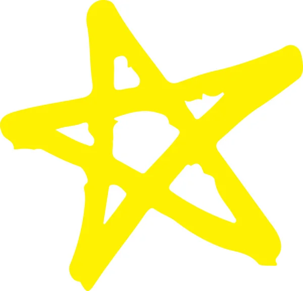 Star Icon Hand Draw Sign Symbol Design — 스톡 벡터