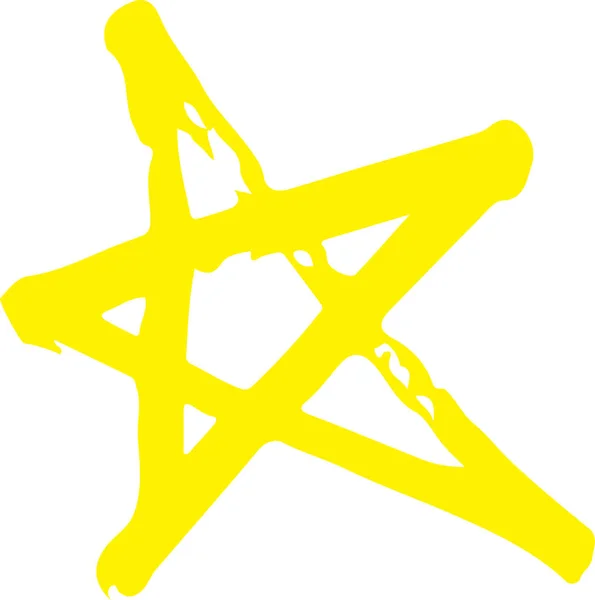 Star Icon Hand Draw Sign Symbol Design — Wektor stockowy