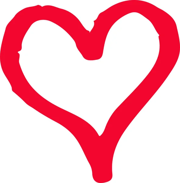 Hand Drawn Heart Icon Sign Design — ストックベクタ