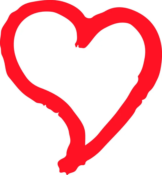 Hand Drawn Heart Icon Sign Design — Vettoriale Stock