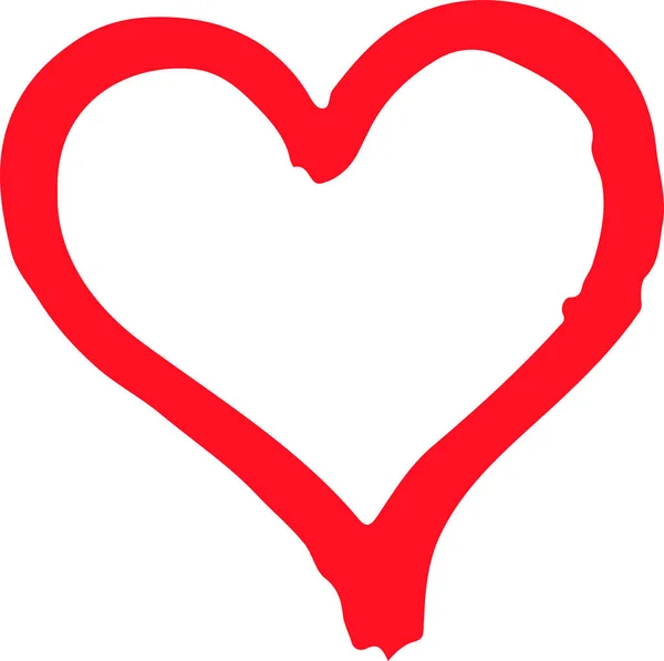 Hand Drawn Heart Icon Sign Design — ストックベクタ