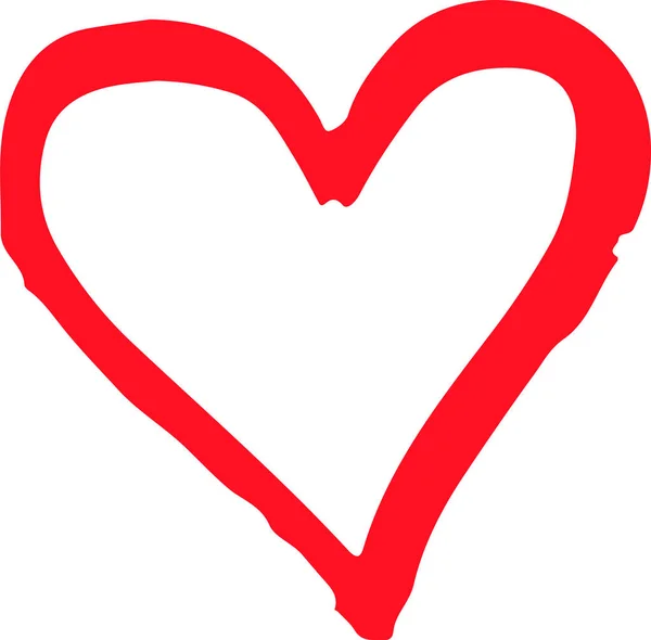 Hand Drawn Heart Icon Sign Design — Stockvector