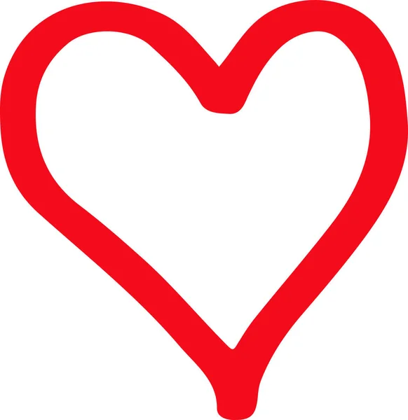 Hand Drawn Heart Icon Sign Design — Stock Vector