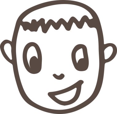 El çizimi insan simgesi sembol tasarımı