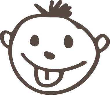 El çizimi insan simgesi sembol tasarımı