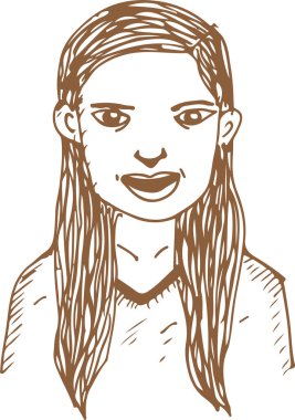 İnsanlar el çizimi işaret tasarımı için avatar