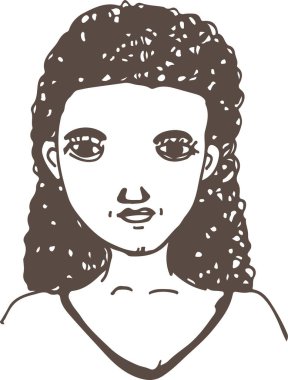 İnsanlar el çizimi avatar tasarımı ile karşı karşıya