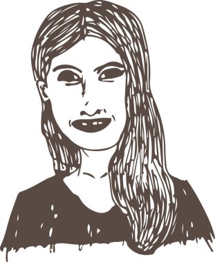 İnsanlar el çizimi avatar tasarımı ile karşı karşıya